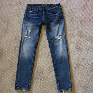 EUC mens American eagle stretch jeans size 30x30 extreme flex skinny dark